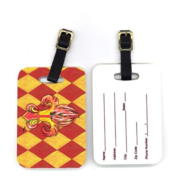 Carolines Treasures Carolines Treasures 8499BT 4 x 2.75 in. Pair of Peppers Fleur De Lis Luggage Tag 8499BT - main